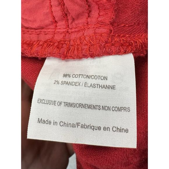 Tory Burch Red Cropped Skinny Jeans Women’s Size 27 - Picture 11 of 11